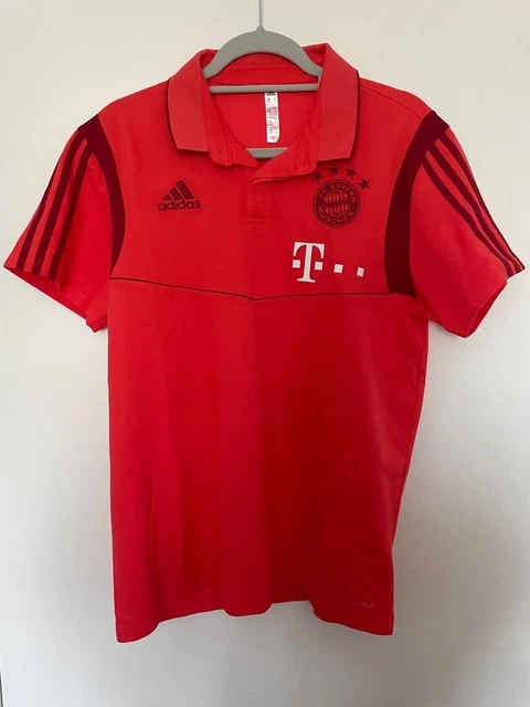 FC Bayern München Poloshirt mit Sponsor Aufdruck Gr. M