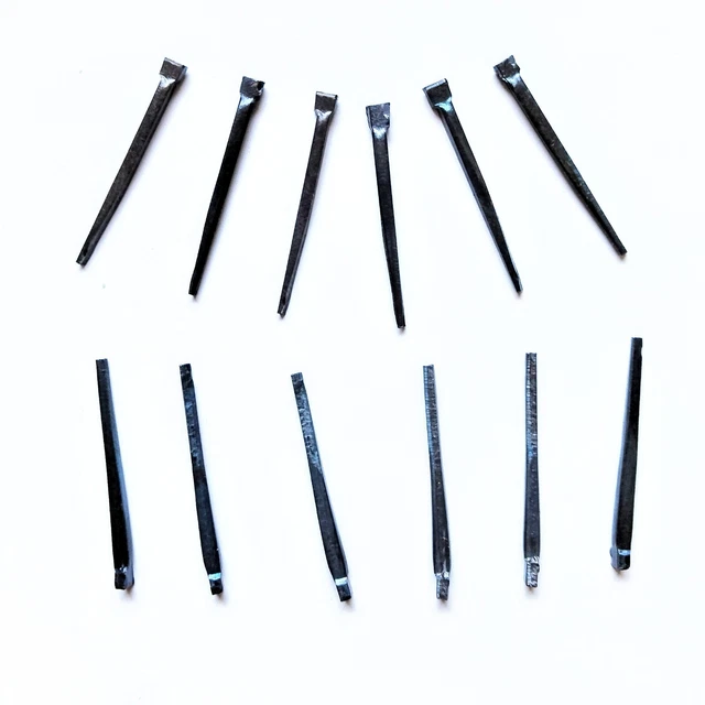 1  inch Cut Square Trim Nails Brads, Headless, One Dozen (12)