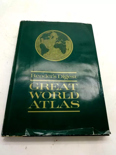 1969 Readers Digest Great World Atlas - 2nd Edition With Large Colorful Maps