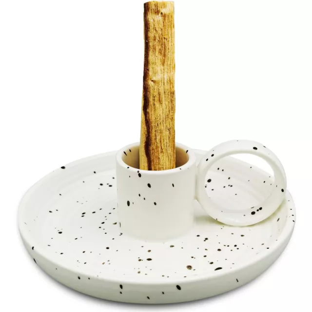 Palo Santo Holder with Handle, Ceramic Incense Holder for Palo Santo Sticks, ...