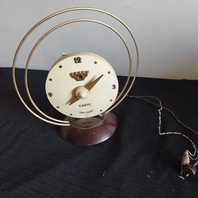Rare Celard capte.Antenne radio forme pendule logo ORTF vintage bakélite déco
