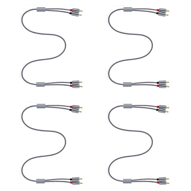 4Xd Gold-Plated] 2RCA Male to 2RCA Male Stereo Audio Cable for Home Theater U3Z5
