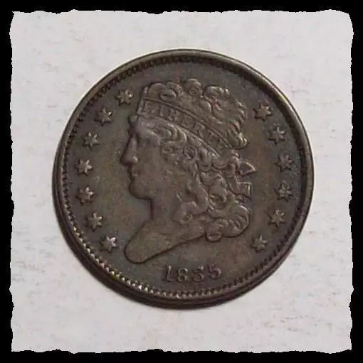 1835 CLASSIC HEAD HALF CENT  Nice color Sharp VF+    #15D13