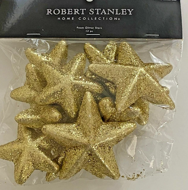 NEW ROBERT STANLEY Gold Foam Glitter Star Table Scatter Filler Pack Of