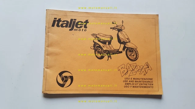 Italjet 50 Bazooka 1991 manuale uso manutenzione originale