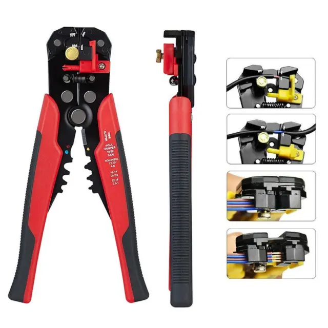 Multifunctional Ethernet Crimping Pliers Electrician Automatic Wire Stripper 2