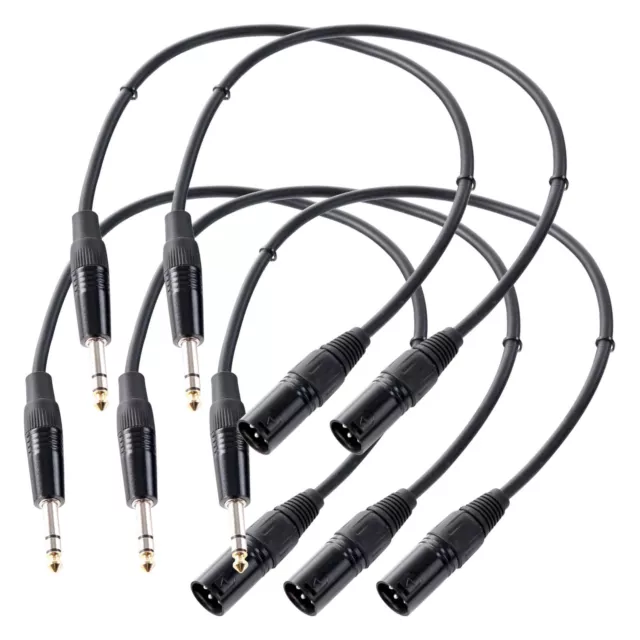 Professionelles Stereoklinken Kabel im 5er SET 0,5m für saubere Audioübertragung