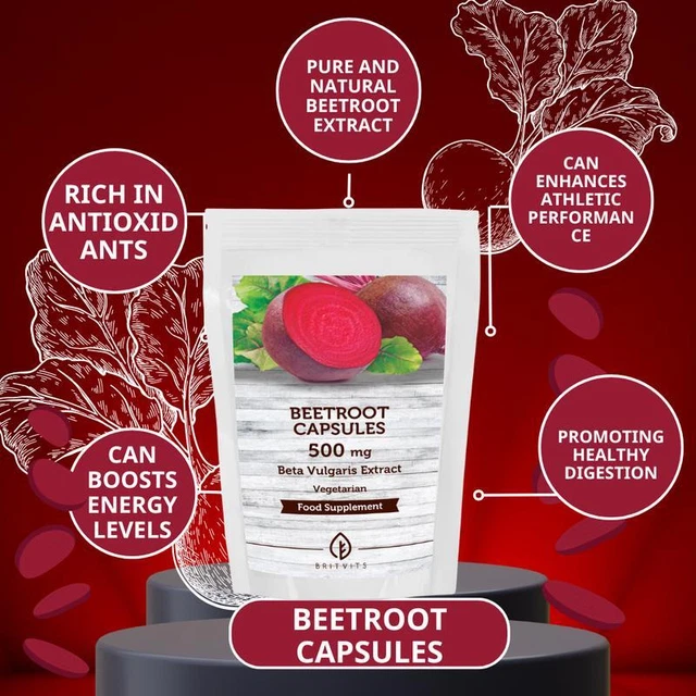 BEETROOT 100MG 250 Hardgel Capsules Blood Pressure £27.90 PicClick UK