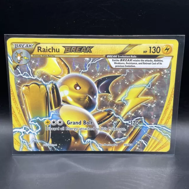 Pokemon Raichu BREAK 50/162 Holo Rare XY BREAKthrough HP Tcg Card Fast Shipping