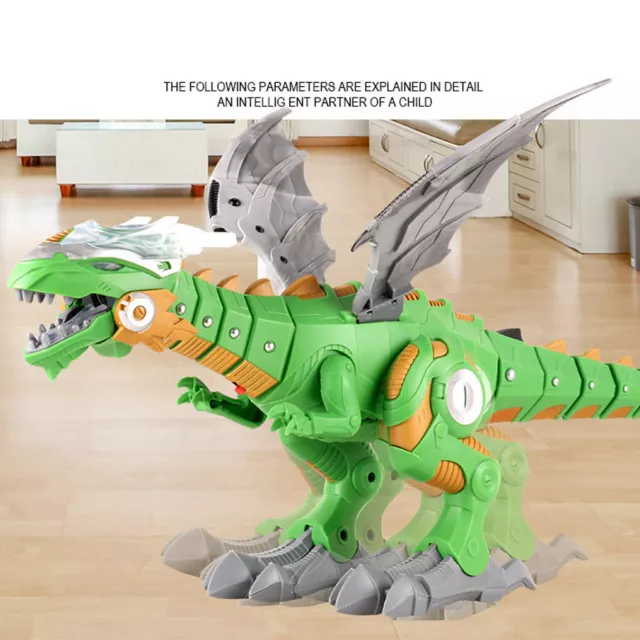 Walking Dragon Toy Fire Breathing Water Spray Dinosaur Boys Christmas Gift