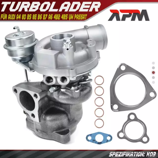 Turbolader für Audi A4 8D B5 8E B6 B7 A6 4B2 4B5 VW Passat Seat Exeo Skoda 1.8L