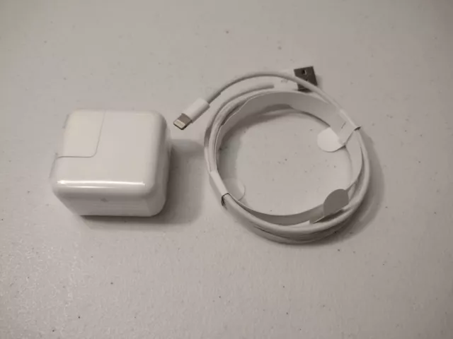 New Genuine Apple Fast 12W Power Charger w/ USB-A to 3.3ft. Lightning Cable