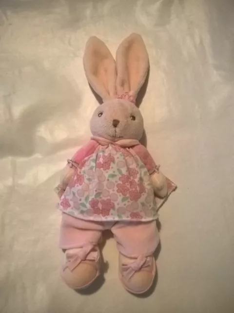 DOUDOU lapin lilirose ROSE  fleur pantalon grelot 22cm KALOO