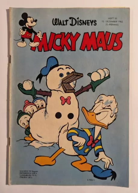 Micky Maus Heft 1962 Nr. 50 mit Gutschein/Schnipp und Sammelbild