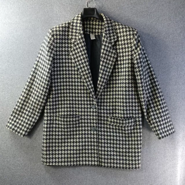 Limited Edition Units Blazer Jackets Womens OS Hounds Tooth 2 Button Pads
