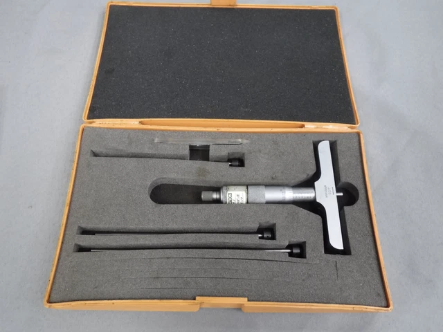 Mitutoyo 129-132 Depth Micrometer DMC4-4 0-4" w/ 4" Anvil - Depth Mic Mitutoyo 129-132 Depth Micrometer DMC4-4 0-4" w/ 4" Anvil - Depth Mic