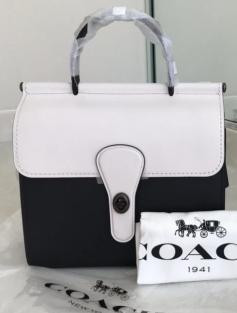 NWT COACH 1941 Willis Top Handle Color Block Leather Satchel