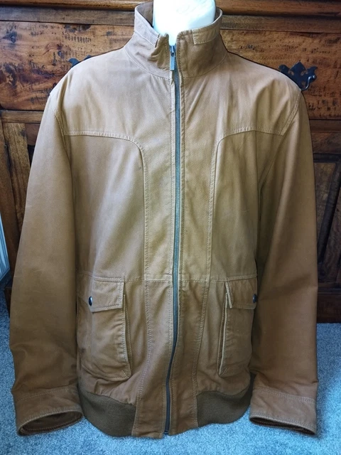 Christian Berg Stockholm Ontario Lamb Nubuck Leather Jacket 068 Cognac UK 46R
