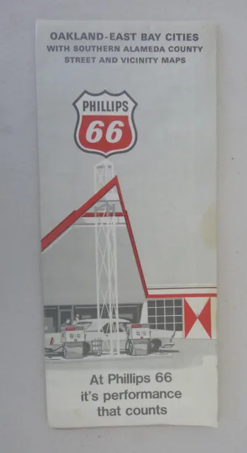 1968 Oakland Alameda County street  map Phillips 66  oil  gas Hayworth Fremont