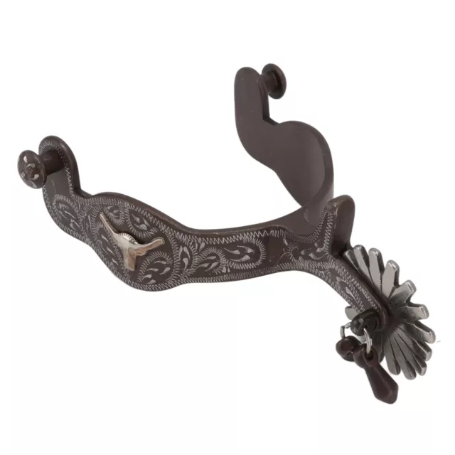 1 Pair Engraved Boots Spur With Vintage Pattern Horse Spurs For Saddlery