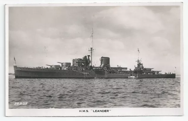 HMS LEANDER Leander class Light Cruiser Royal Navy Unused RP PC