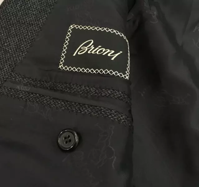 Brioni Weinberg Parigi mens Dark Gray Two Button Wool Blazer size 54