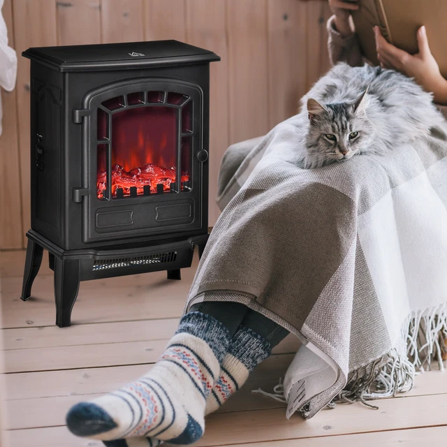 KIRKTON HOUSE ELECTRIC Stove Heater in Cream 2000 W, Fire Flame Effect -  78402 £54.99 - PicClick UK