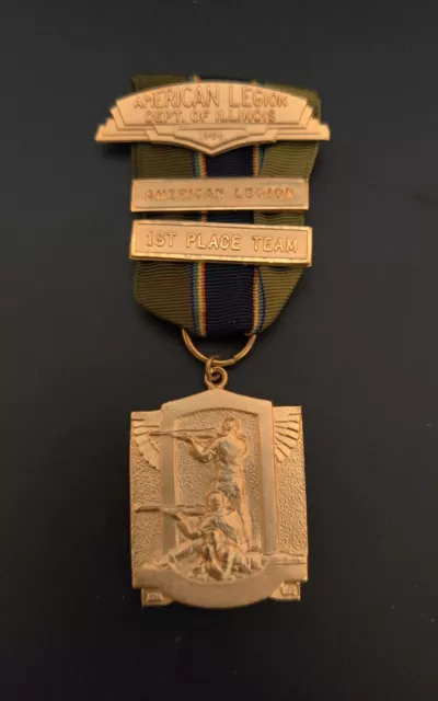 1966 American Legion Dept. Of Illinois 1st Place Team Shooting Medal Ribbon