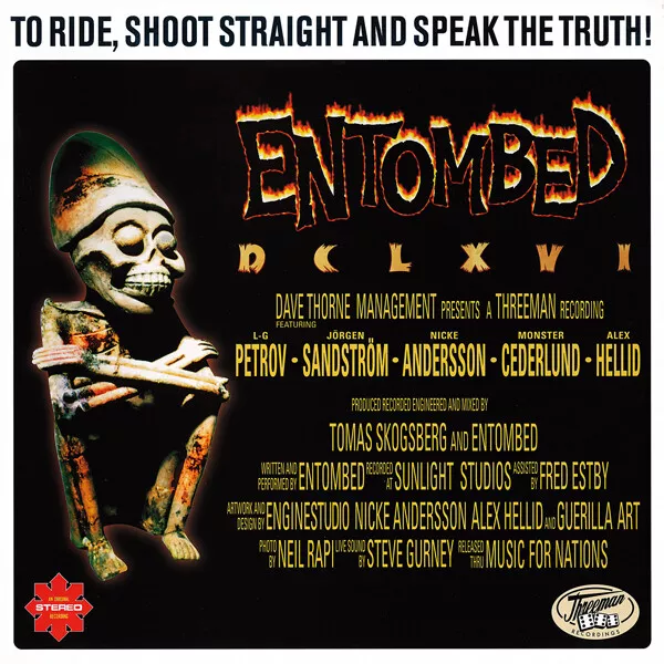 ENTOMBED DCLXVI - TO RIDE, SHOOT STRAIGHT AND SPEAK THE TRUTH CD New 02000001034