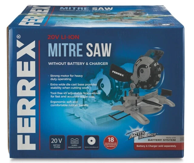 Ferrex cordless clearance mitre saw