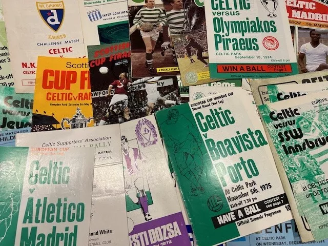 35 DIFF CELTIC EURO/FINALS/SPECIAL  PROGRAMMES -  1962 to 1980 YOU CHOOSE