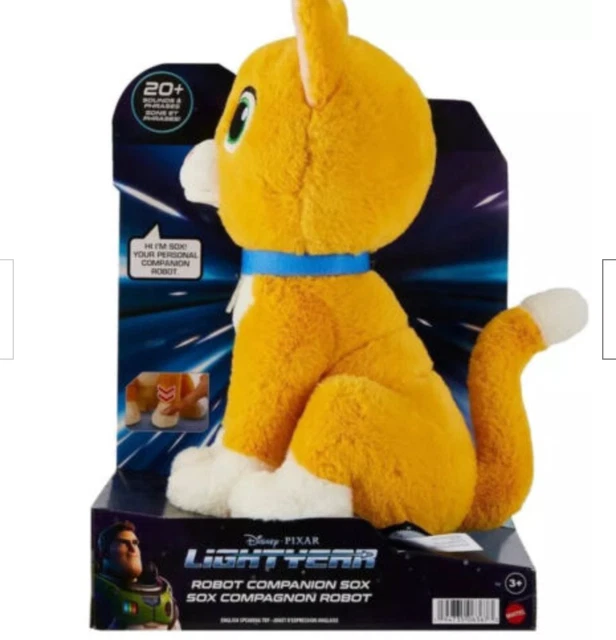 DISNEY PIXAR BUZZ Lightyear Mission Robot Pal SOX the CAT Sounds Plush