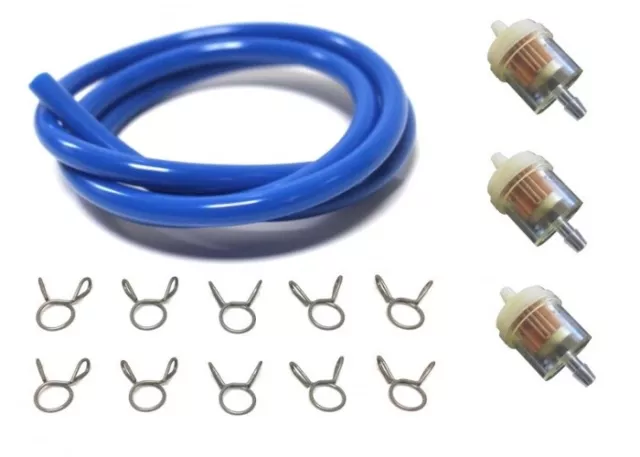 Benzinschlauch Blau Federklemme Filter Set für Peugeot Speedfight 1 2 3 4