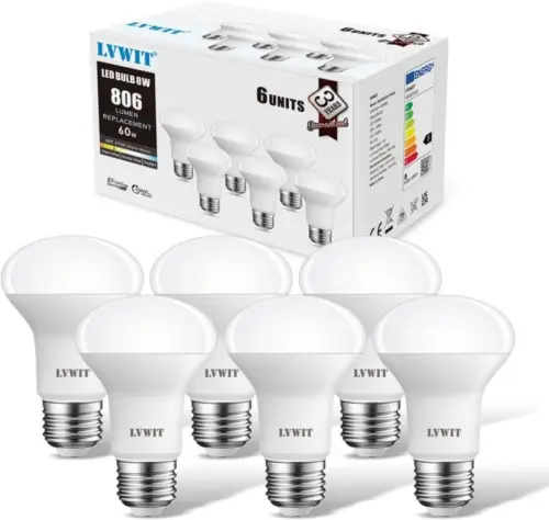 LVWIT R63 Reflector E27 LED Bulb, Warm White 2700K, 2700k