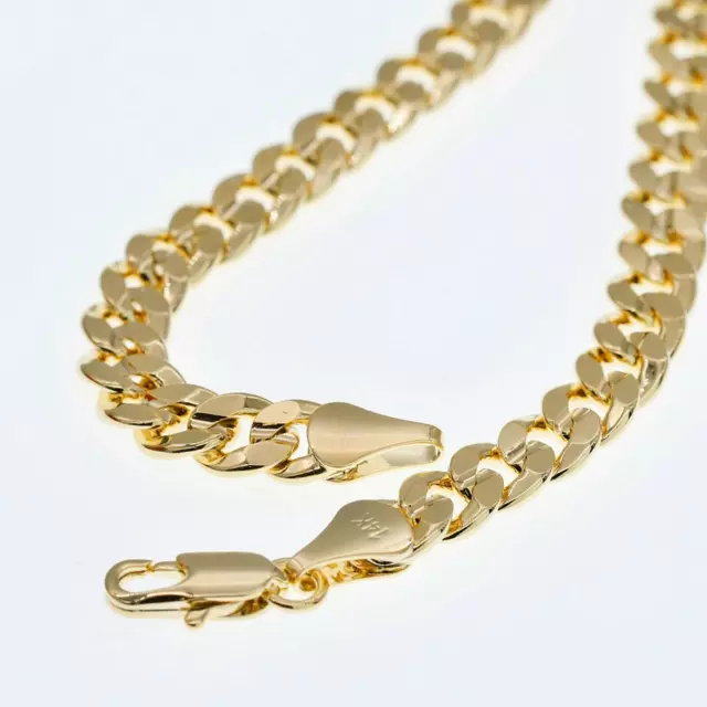 Collar para Hombres Cadena Cubana 24" 6mm Chapado en Oro 14k Colgante de Hip Hop