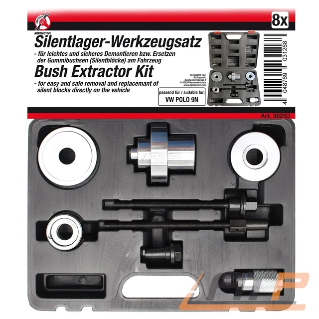 Bgs Fai Da Te Kit Cuscinetti Silenziosi Per Vw Polo Fox Audi A2 Sfera Telaio Articolato