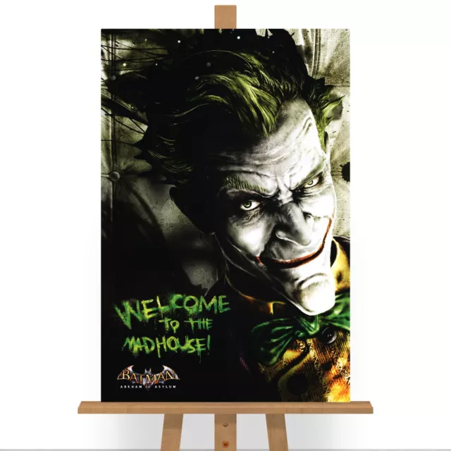 The Joker Batman Marvel DC Comic Framed Canvas Print Picture Wall Art Movie Film