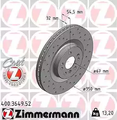 2x Bremsscheibe 400.3649.52 ZIMMERMANN