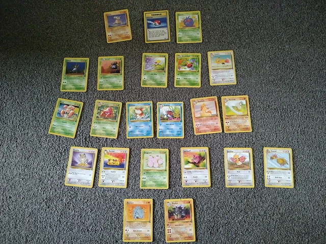 Pokemon Cards Bundle - x22 Common Uncommon Jungle Set - No Duplicates Vintage