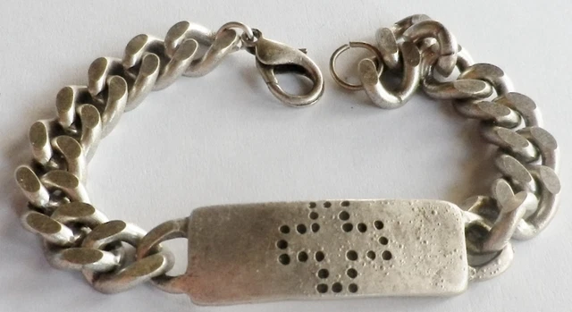 B33 Bracelet Gourmette maille fantaisie Argent Massif 835 Lot Bijou