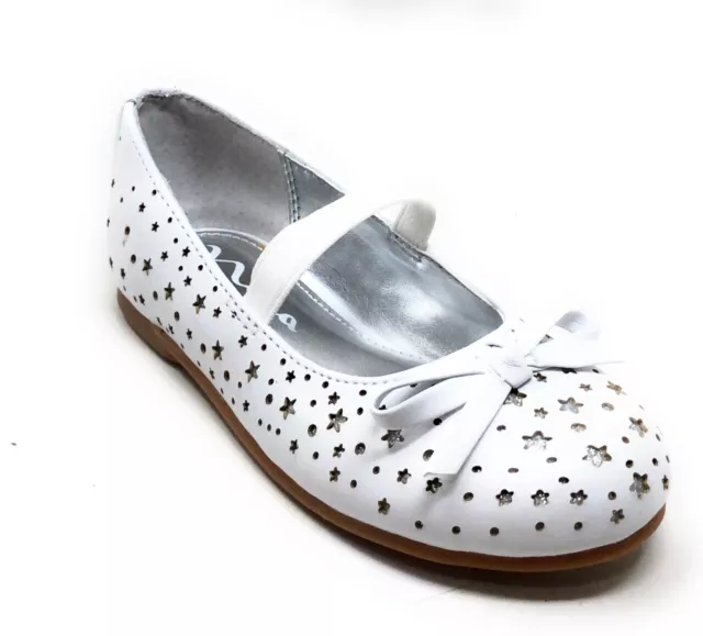 Nina Little Girls Severina-T Slip On Flat Dress Shoes Silver Glitter Size 7 M 2