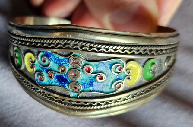 Bracelet Jonc Berbère En Bronze/cuivre - Diamètre 7 Cm - Bijou Femme Afrique Du Nord - Vintage