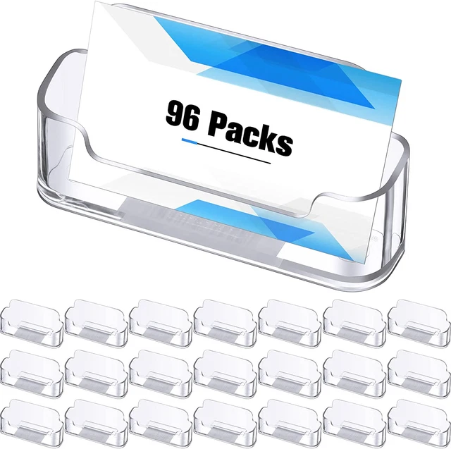 Soporte para tarjetas de visita organizador de tarjetas de plástico transparente para oficina l