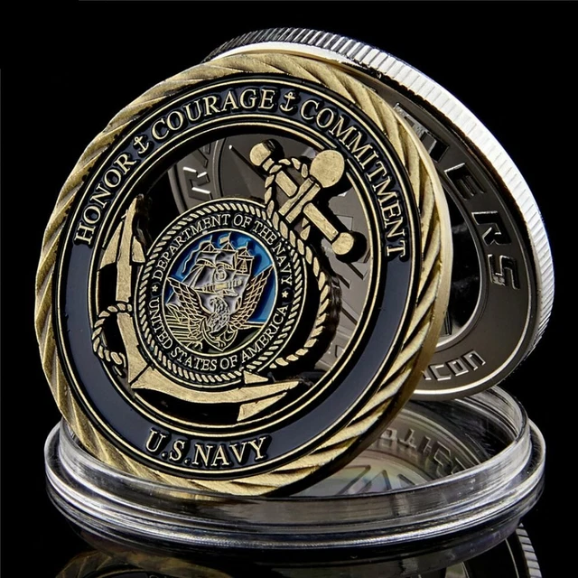 US NAVY CORE Values USN Challenge Coin Naval Collectible Sailor ...
