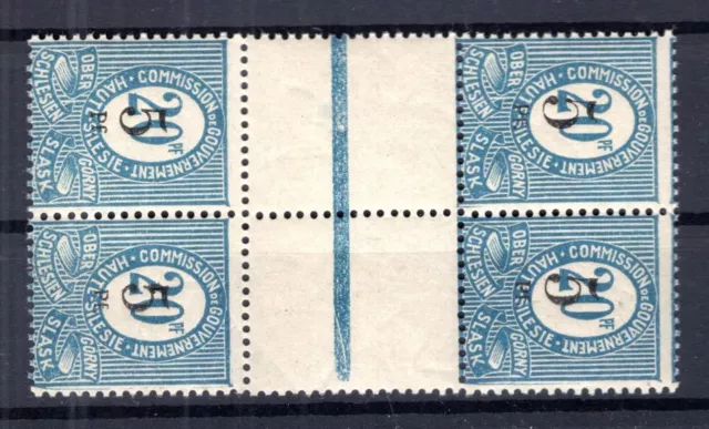 Oberschlesien 10ZS4+5 ZWISCHENSTEG ** POSTFRISCH (B3881