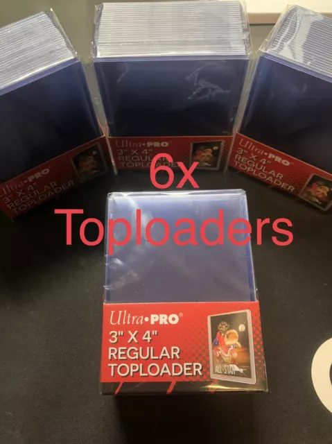 6 X Toploader Ultra PRO 84869 Top Loaders