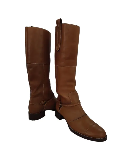 DOLCE GABBANA KNEE High Women Brown Leather Boots Size 10 (41) $280.00 ...