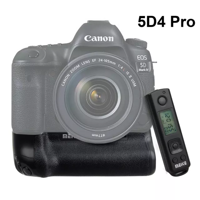 Impugnatura batteria Meike MK-5D4 PRO con telecomando wireless 2,4G per Canon 5D Mark IV 2