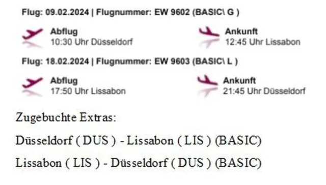Hin und Rückflug Düsseldorf - Lissabon
