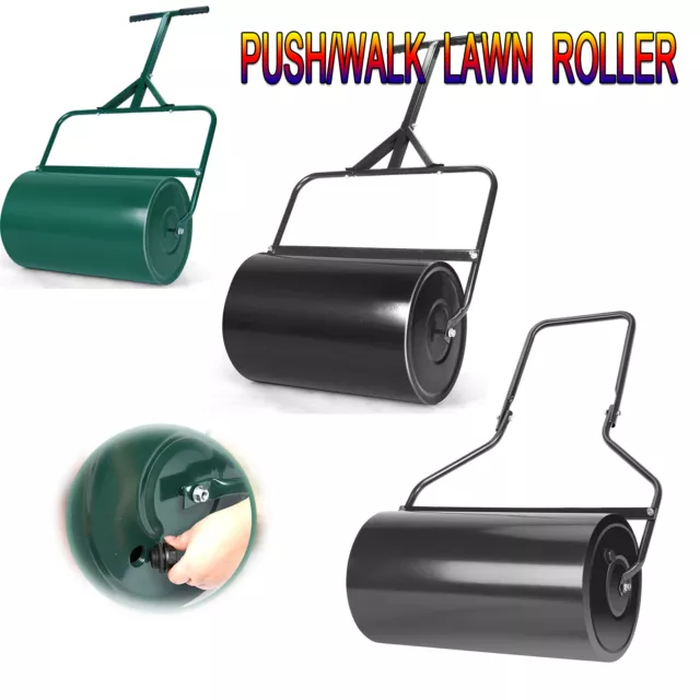 Push/Walk Lawn Roller Heavy-Duty Behind Water/Sand Filled Roller for Garden,Yard